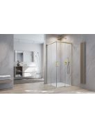 Radaway Idea 8 Brushed Gold KDD szögletes szálcsiszolt arany zuhanykabin 90x80 átlátszó