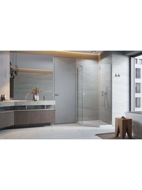 Radaway Essenza 8 PTJ szögletes zuhanykabin 100x100 átlátszó jobbos