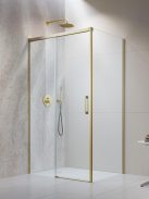 Radaway Idea 8 Brushed Gold KDJ szögletes szálcsiszolt arany zuhanykabin 100x70 átlátszó balos