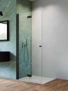 Radaway Nes Black Walk-in KDD-B fekete zuhanyfal 80 átlátszó balos