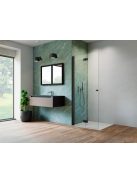 Radaway Nes Black Walk-in KDD-B fekete zuhanyfal 90 átlátszó balos