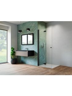   Radaway Nes Black Walk-in KDD-B fekete zuhanyfal 90 átlátszó balos