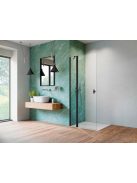 Radaway Nes 8 Black Walk-in KDD II fekete zuhanyfal 100 átlátszó balos