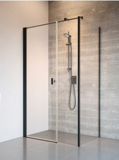   Radaway Nes 8 Black KDS I szögletes fekete zuhanykabin 140x100 átlátszó balos