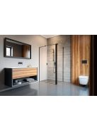 Radaway Nes 8 Black KDS II szögletes fekete zuhanykabin 120x80 átlátszó jobbos