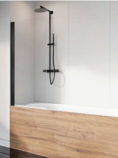   Radaway Nes 8 Black PNJ I fekete kádparaván 100 átlátszó balos