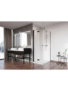Radaway Nes 8 Black KDJ-B szögletes fekete zuhanykabin 90x100 átlátszó jobbos