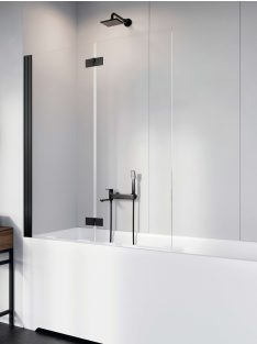   Radaway Nes 8 Black PND I fekete kádparaván 140 átlátszó balos