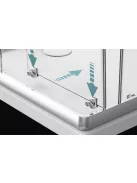 Radaway Premium Plus DWJ+S szögletes zuhanykabin 130x90 átlátszó