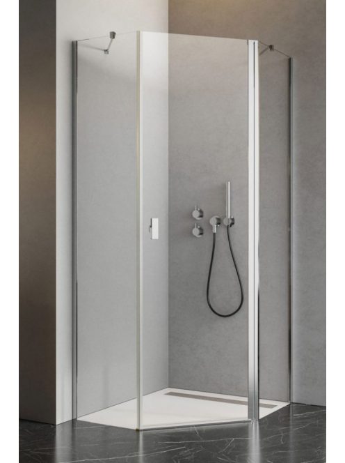 Radaway Nes PTJ szögletes zuhanykabin 100×80J átlátszó, jobbos, ajtó a hosszabb oldalon