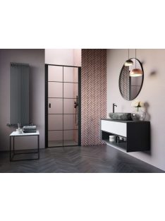   Radaway Nes Black DWJ I Factory fekete zuhanyajtó 90 átlátszó jobbos