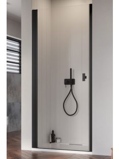   Radaway Nes Black DWJ I fekete zuhanyajtó 90 átlátszó jobbos