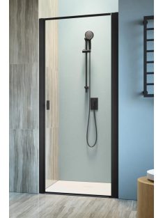   Radaway Nes Black DWJ I Frame fekete zuhanyajtó 90 átlátszó jobbos