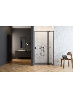   Radaway Nes Black DWJ II fekete zuhanyajtó 110 átlátszó jobbos