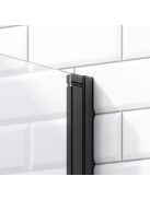 Radaway Nes Black DWJ II fekete zuhanyajtó 120 átlátszó jobbos