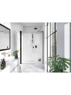   Radaway Nes Black DWS I fekete zuhanyajtó 140 átlátszó jobbos