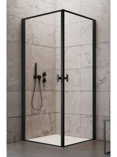   Radaway Nes Black KDD I Frame szögletes fekete zuhanykabin 100x100 átlátszó