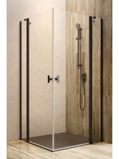   Radaway Nes Black KDD II szögletes fekete zuhanykabin 100x90 átlátszó