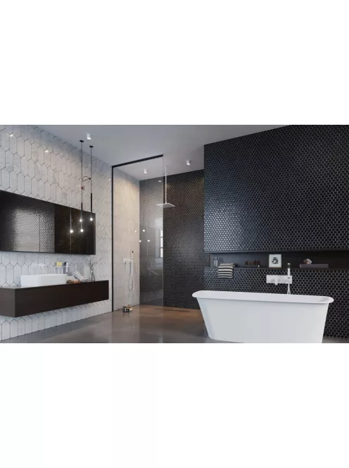 Radaway Modo XL Black Walk-in fekete zuhanyfal 100-160x200-250 átlátszó