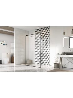   Radaway Modo X Black I Frame Walk-in fekete zuhanyfal 120 átlátszó