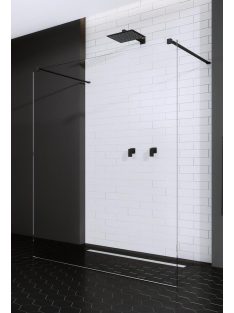   Radaway Modo X Black I Walk-in fekete zuhanyfal 120 átlátszó