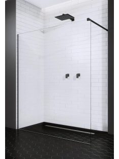   Radaway Modo X Black II Walk-in fekete zuhanyfal 90 átlátszó