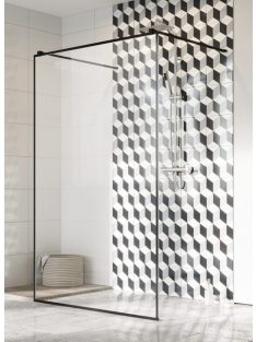   Radaway Modo New Black I Frame Walk-in fekete zuhanyfal 150 átlátszó