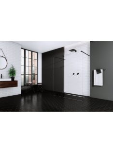   Radaway Modo New Black I Walk-in fekete zuhanyfal 140 átlátszó