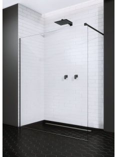   Radaway Modo New Black II Walk-in fekete zuhanyfal 75 átlátszó