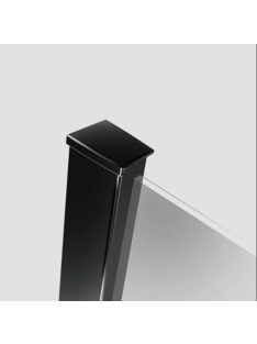   Radaway Modo New Black II Walk-in fekete zuhanyfal törölközőtartóval 90 átlátszó
