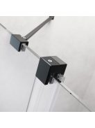 Radaway Furo Black DWJ fekete zuhanyajtó 90 átlátszó balos