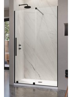   Radaway Furo Black DWJ fekete zuhanyajtó 160 átlátszó balos