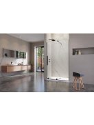 Radaway Furo Black DWJ fekete zuhanyajtó 160 átlátszó jobbos