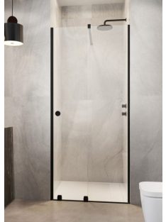   Radaway Furo Black DWJ RH fekete zuhanyajtó 100 átlátszó jobbos