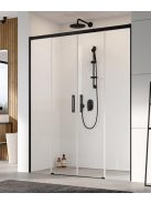Radaway Idea Black DWD fekete zuhanyajtó 160 átlátszó