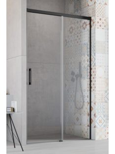   Radaway Idea Black DWJ fekete zuhanyajtó 100 átlátszó balos