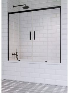   Radaway Idea Black PN DWD fekete kádparaván 140 átlátszó