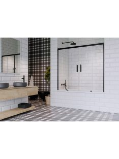   Radaway Idea Black PN DWD fekete kádparaván 180 átlátszó