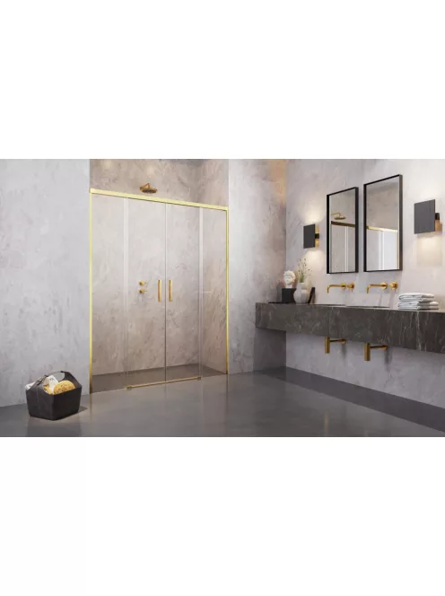 Radaway Idea Gold DWD arany zuhanyajtó 200 átlátszó