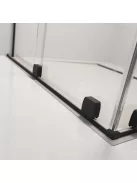Radaway Furo Black Walk-in fekete zuhanyfal 110 átlátszó balos