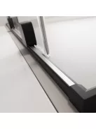 Radaway Furo Black Walk-in fekete zuhanyfal 80 átlátszó jobbos