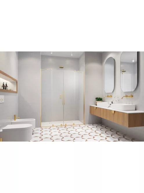 Radaway Furo Gold DWD arany zuhanyajtó 150 átlátszó
