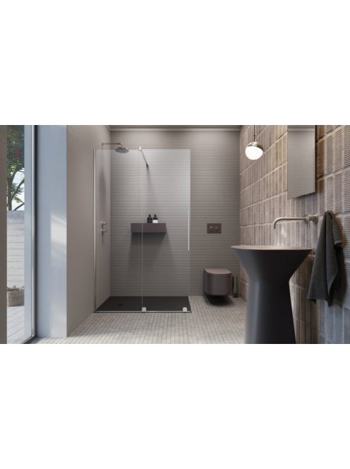Radaway Furo Walk-in zuhanyfal 120 átlátszó jobbos