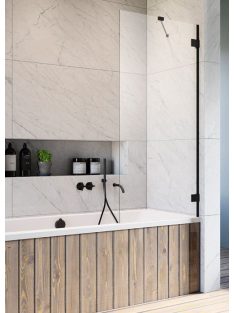   Radaway Essenza Pro Black PNJ II fekete kádparaván 80 átlátszó