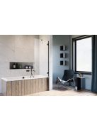 Radaway Essenza Pro Black PNJ II fekete kádparaván 90 átlátszó