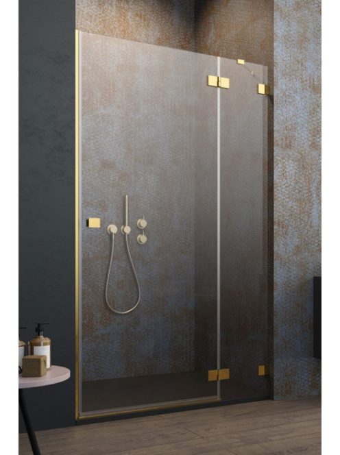 Radaway Essenza Pro Gold DWJ arany zuhanyajtó 90 átlátszó jobbos