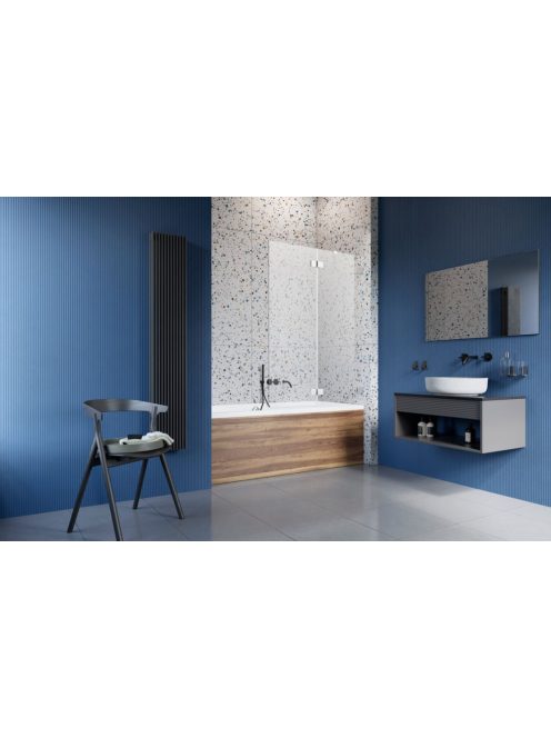 Radaway Essenza Pro PND II kádparaván 130 átlátszó jobbos