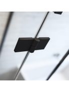 Radaway Nes Black PND I fekete kádparaván 100 átlátszó balos