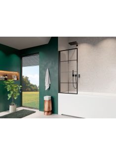   Radaway Nes Black PNJ I Factory fekete kádparaván 60 átlátszó jobbos