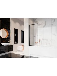   Radaway Nes Black PNJ I Frame fekete kádparaván 100 átlátszó balos